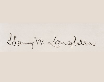 Signature de Henry Wadsworth Longfellow - American School
