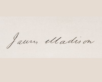 Signature de James Madison - American School