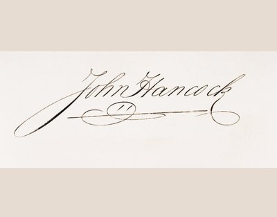 Signature de John Hancock - American School