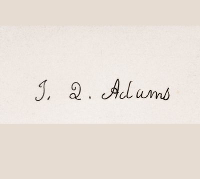 Signature de John Quincy Adams - American School