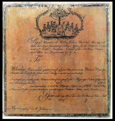 Témoignage indien de Sir William Johnson (1715-74), c.1770 - American School