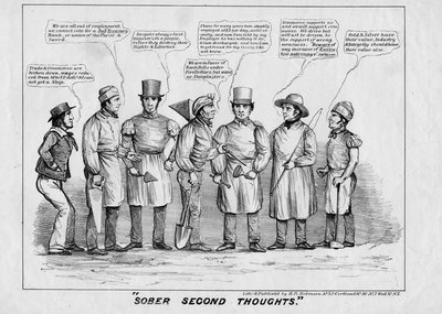 Deuxième pensée sobre, publié par H R Robinson, New York, 1839 - American School