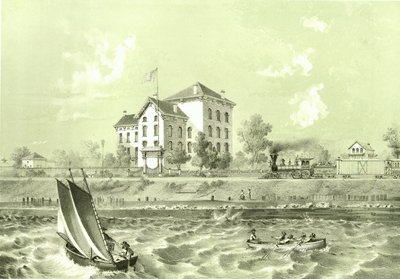 Maison des soldats, de Chicago Illustrated, avec descriptions littéraires par James W. Sheahan, publié par Jevne & Almini, Chicago, 1866-67 - American School