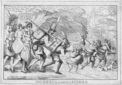 Soldats en marche vers Buffalo - American School