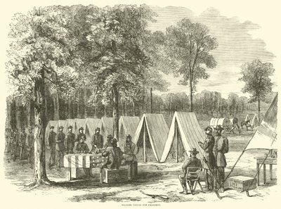 Soldats votant pour le président, septembre 1864 - American School