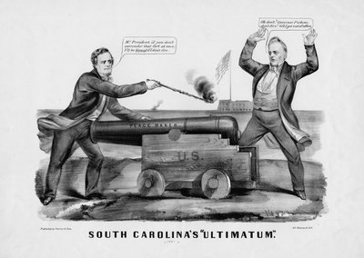 Ultimatum de la Caroline du Sud, publié par Currer & Ives, New York, vers 1860 - American School