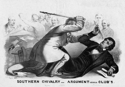 Chevalerie du Sud : argument contre clubs, publié à New York vers 1856 - American School