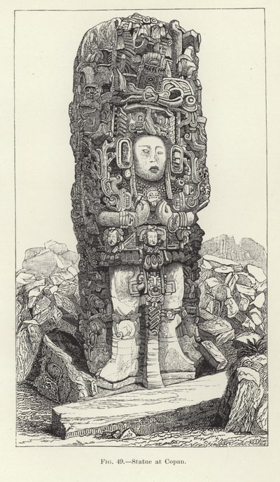 Statue à Copan - American School