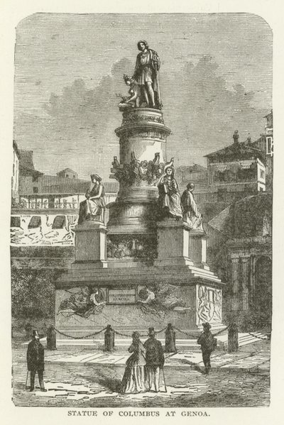 Statue de Christophe Colomb à Gênes - American School