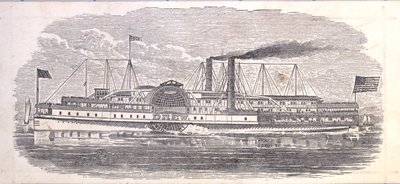 Billet pour la Ligne du Soir Populaire, Albany à New York, verso - American School