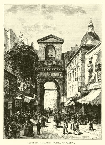 Rue à Naples, Porta Capuana - American School