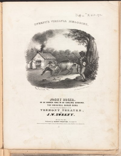 Mélodies de Virginie de Sweeny, vers 1840 - American School