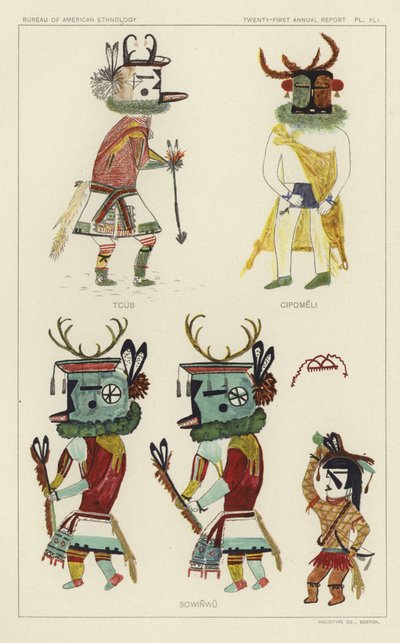 Tcub, Cipomeli, Sowinwu (lithographie couleur) - American School