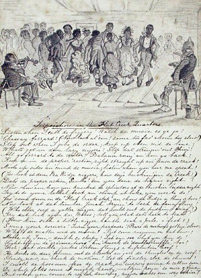 Terpischore dans les quartiers de Flat Creek, Pea Ridge, vers 1860 - American School