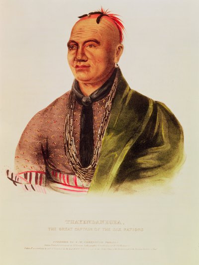 Thayendanegea, le grand capitaine des Six Nations (lithographie en couleur) - American School