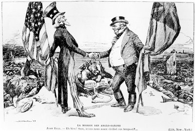 La Mission Anglo-Saxonne, illustration de Le Rire, 1899 - American School