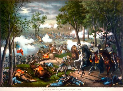 La Bataille de Chancellorsville, Virginie, 1863 - American School