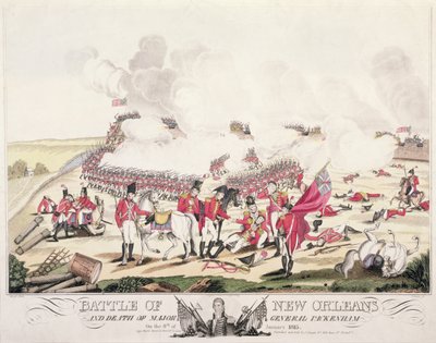 La bataille de la Nouvelle-Orléans et la mort du major-général Packenham, 8 janvier 1815 - American School