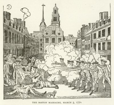 Le massacre de Boston, 5 mars 1770 - American School