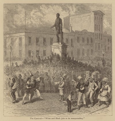 Le Carnaval, "Blancs et Noirs se joignent à la mascarade" - American School