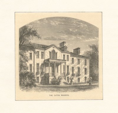 Le manoir Caton, vers 1870 (gravure) - American School