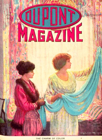 Le Charme de la couleur, couverture du DuPont Magazine, septembre 1918 - American School