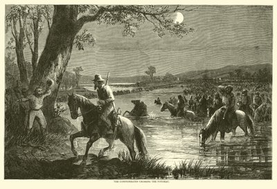 Les confédérés traversant le Potomac, septembre 1862 - American School