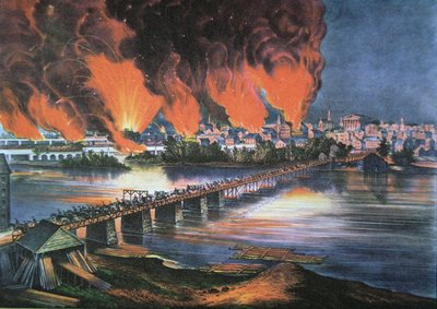 La chute de Richmond, Virginie, la nuit du 2 avril 1865 - American School