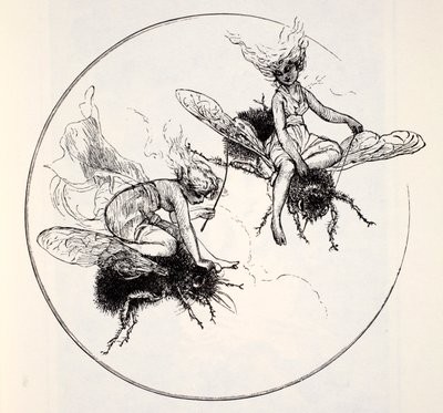 Les fées, du Guide mondial des gnomes, fées, elfes et autres petits peuples de Thomas Keightley (1789-1872) publié en 1880 - American School