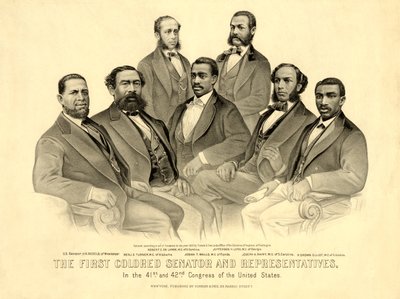Le premier sénateur et représentants de couleur - dans le 41ème et 42ème Congrès des États-Unis, pub.1872 - American School