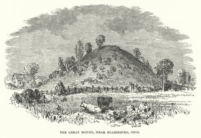 Le Grand Tertre, près de Miamisburg, Ohio (gravure) - American School