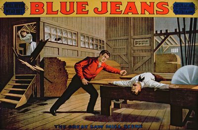 La Grande Scène de la Scierie, Affiche pour Blue Jeans - American School