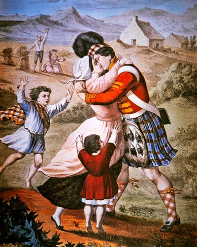Le retour du Highlander, publié par Currier & Ives - American School
