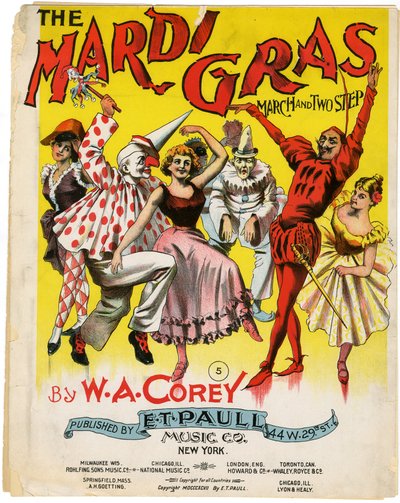La marche et le two-step du Mardi Gras [couverture de la partition], 1897 - American School