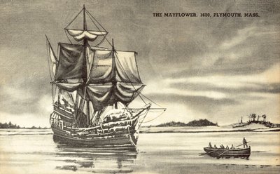 Le Mayflower à Plymouth, Massachusetts - American School