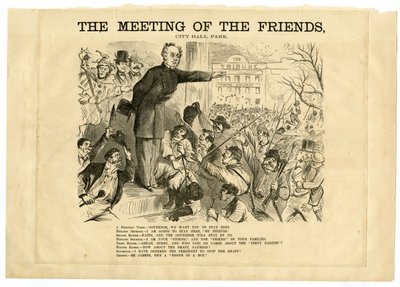 La Rencontre des Amis, City Hall Park, 1863 - American School