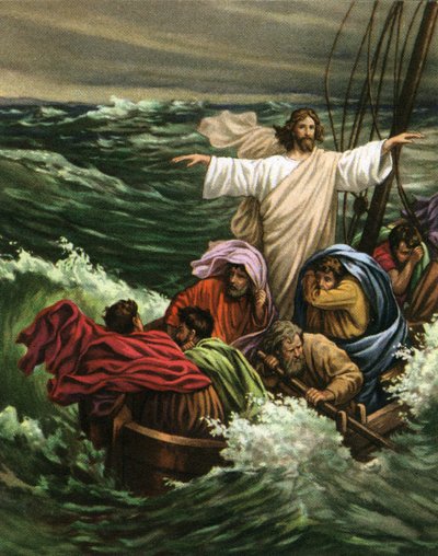 Le Miracle du Christ calmant la tempête sur la mer de Galilée - American School
