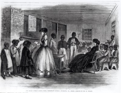 Salle de classe des demoiselles Cooke, Bureau des Affranchis, Richmond, Va., de 