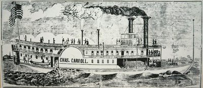 Le bateau à roues latérales du Mississippi 