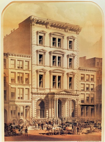 La Bourse de New York, gravée par The Major and Knapp Co., pub. par Edmond Parsloe, New York, 1870 - American School