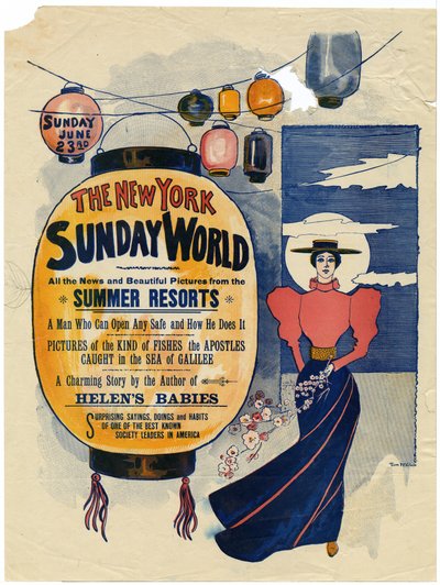 The New York Sunday World, Toutes les Nouvelles et Belles Images des Stations Balnéaires...., 1895 (impression) - American School