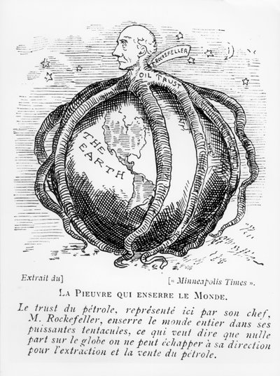 La pieuvre qui étrangle le monde, caricature du Minneapolis Times, reproduite dans Lectures Pour Tous, 1902-1903 - American School