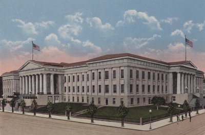 Office des brevets, Washington DC (lithographie couleur) - American School