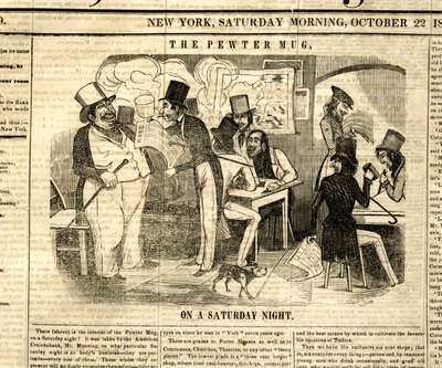 La Chope en étain, illustration du Weekly Rake, 22 octobre - American School