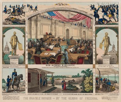 La chaîne brisée - Par le génie de la liberté, vers 1860-1879 - American School