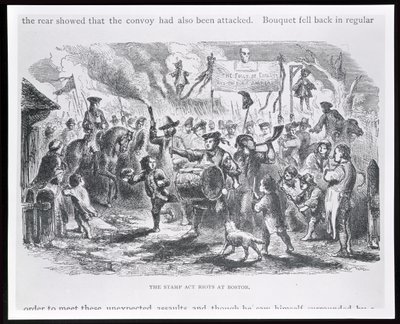 Les émeutes du Stamp Act à Boston, 25 août 1765, de 