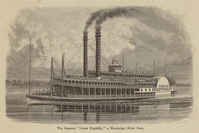 Le vapeur "Great Republic", un bateau du Mississippi - American School