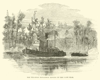 Le remorqueur Donaldson remontant le Cape Fear, mars 1865 - American School