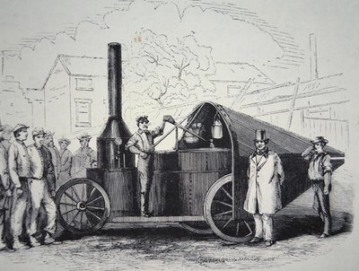 Le canon à vapeur Winans, capturé aux Confédérés pendant la guerre civile américaine, mai 1861 (lithographie) - American School