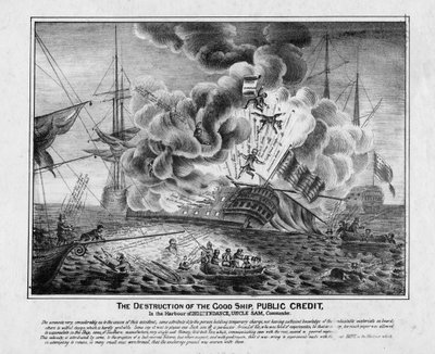 La destruction du bon navire Crédit Public, dans le port de l